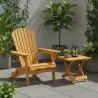 Buy Garden Chair + Table Adirondack Wood Outdoor Furniture Set - Anela Natural wood 60008 - prices